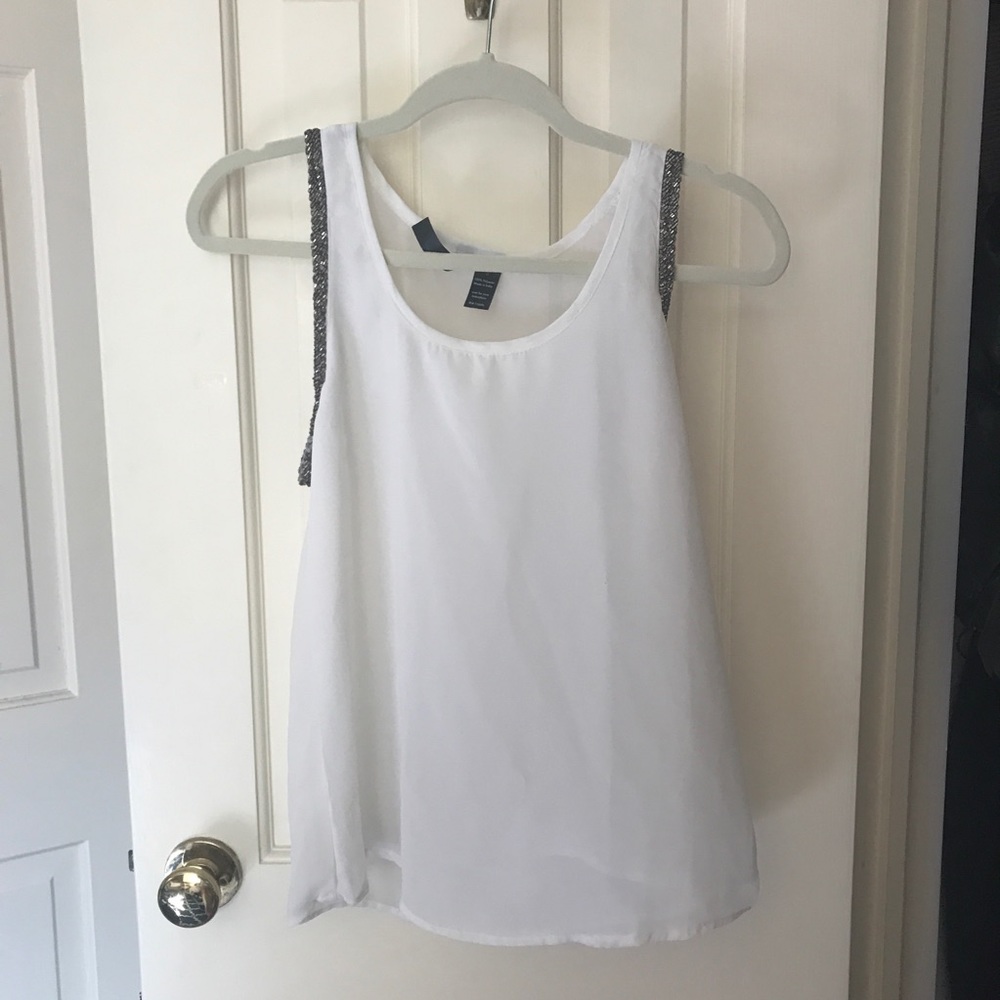 Flowy Tank with Beaded Trim